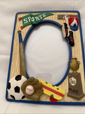 Sports Themed Picture Frame with Multi-Sport Accents